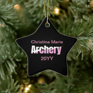 Girls Archery Abstrakt Typografie Keramik Ornament