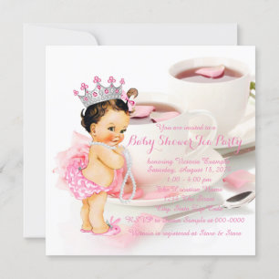 Girls Baby Shower Tee Party Einladung