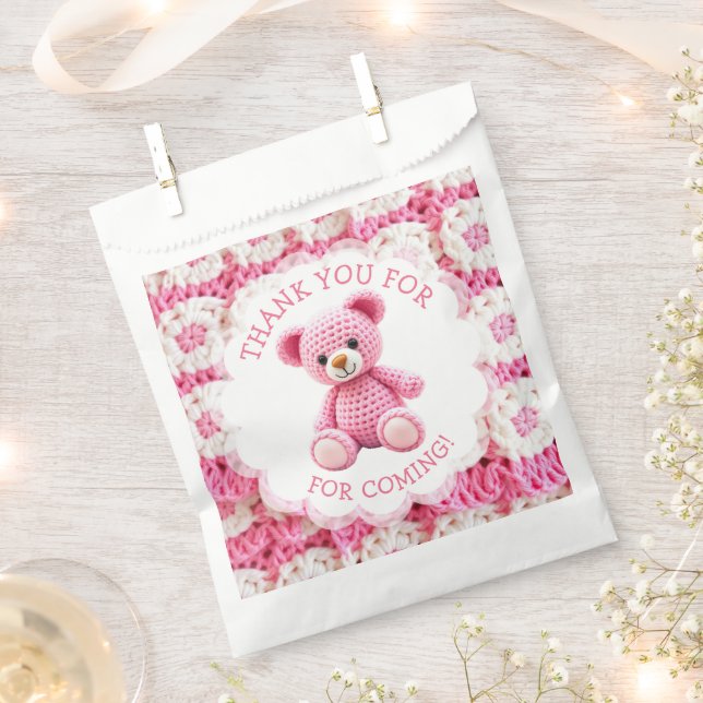 Girl's Baby Shower | Thank you for Coming Geschenktütchen (Ausgeschnitten)