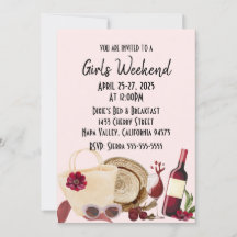 Girls Bachelorette Einladung am Wochenende