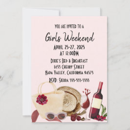 Girls Bachelorette Einladung am Wochenende