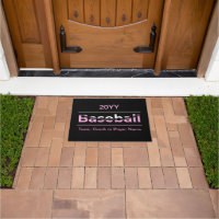 Girls Baseball - rosa geometrische Typografie