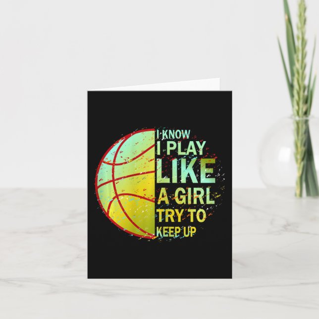 Girls Basketball Karte (Vorderseite)