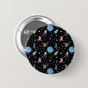 Girls Basketball Players - Sternenmuster Button