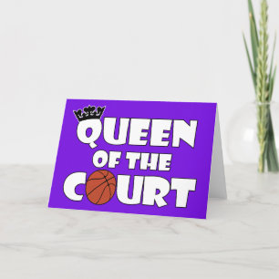 Girls Basketball Queen of the Court Niedlich Gruß Dankeskarte