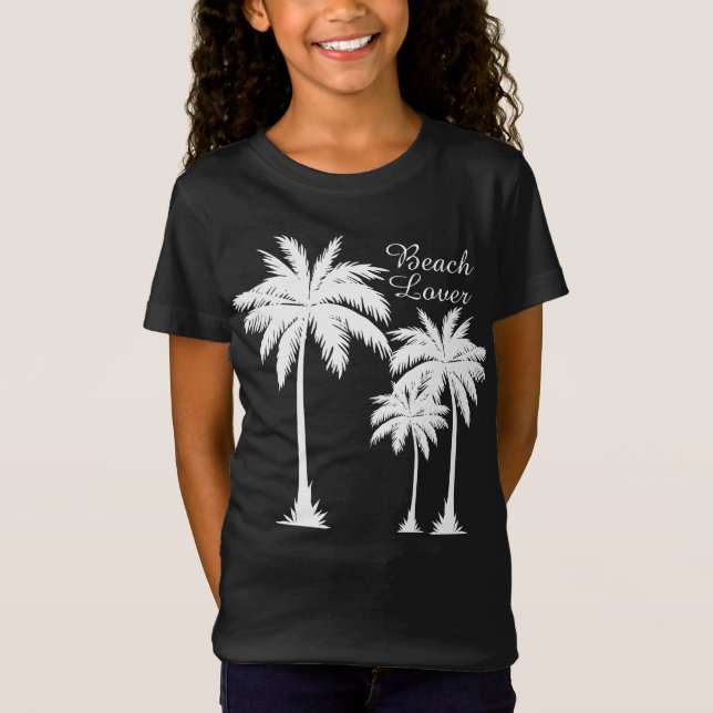 Girls Beach Lover Tropical T-Shirt (Vorderseite)