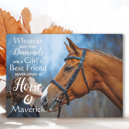 Girl's Best Friend Reitpferd Lover Foto Fotoplatte