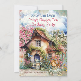 Girls Birthday Tea Party Einladung