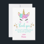 Girl's Birthday Unicorn Thema Dankeskarte<br><div class="desc">Unicorn First Birthday Party danke Ihnen Karte. Niedliches Design in Imitaten Glitzer Gold mit Blumenakzent. Lila, aquamarin, rosa und weiß. Ideal für eine zauberhafte 1. Geburtstagsfeier. Machen Sie es sich selbst, indem Sie Ihren Text hinzufügen. Um auf erweiterte Editierwerkzeuge zuzugreifen, gehen Sie bitte zu "Personalisieren", scrollen Sie nach unten und...</div>