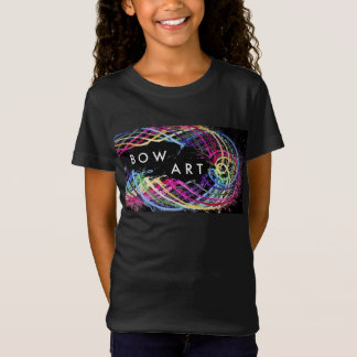 Girls Black Bow Art T Shirt