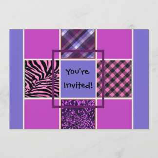 Girls Blue Fun Mix zum Geburtstag Einladungen