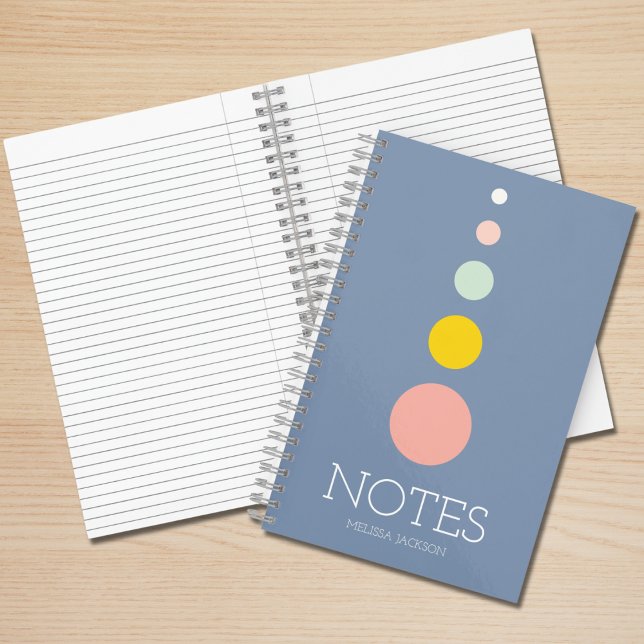 Girls Blue Mit Monogramm Full Name Notes Notizbuch (Von Creator hochgeladen)