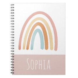 Girls Boho and Pink Rainbow Kids School Notizblock
