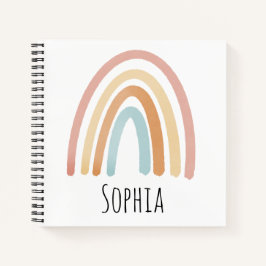 Girls Boho and Pink Rainbow Kids School Notizbuch