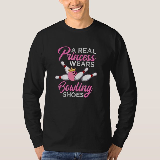 Girls Bowling Shoes Bowler Pink 1 T-Shirt (Vorderseite)