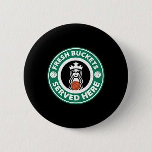 Girls Bysketbyll Fun Logo Servierbügel Cooles T-Sh Button