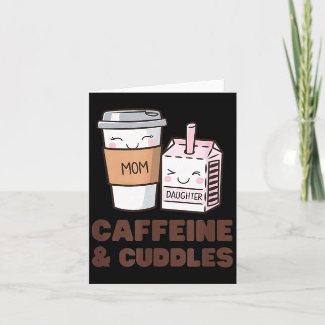 Girls Caffeine &amp; Cuddles Twinning Coffee Juice Karte (Vorderseite)