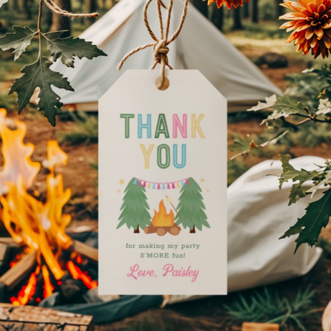 Girl's Camping Gastgeschenk Tag Geschenkanhänger (Von Creator hochgeladen)