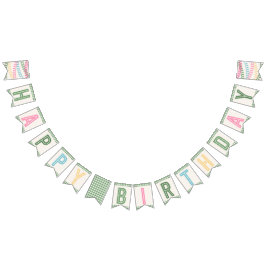 Girl's Camping Party Banner