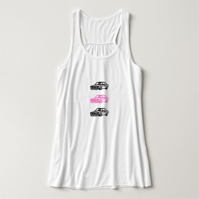 Girls Car T‑Shirt Tank Top (Design Vorderseite)