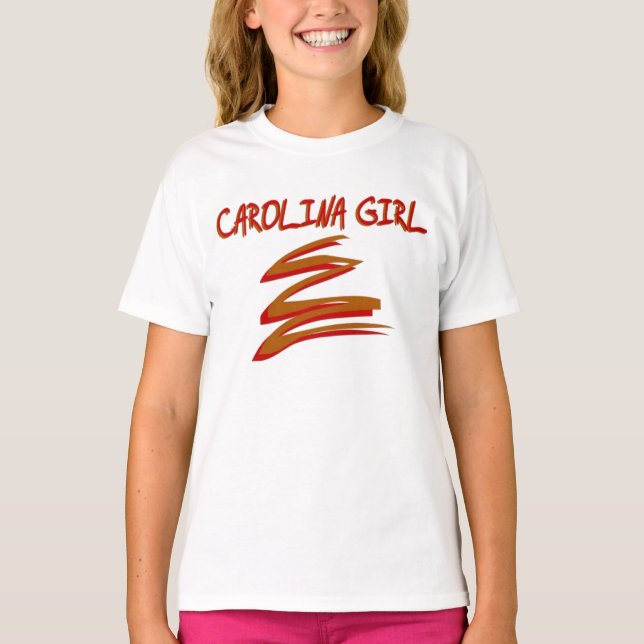 GIRLS CAROLINA GIRL RINGER T - SHIRT (Vorderseite)