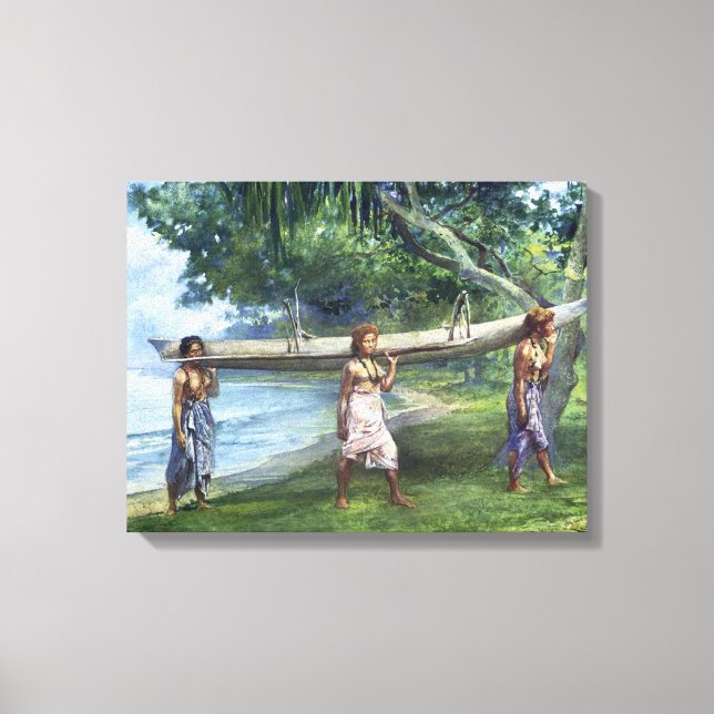 'Girls Carry a Canoe' - John LaFarge Leinwanddruck (Vorderseite)