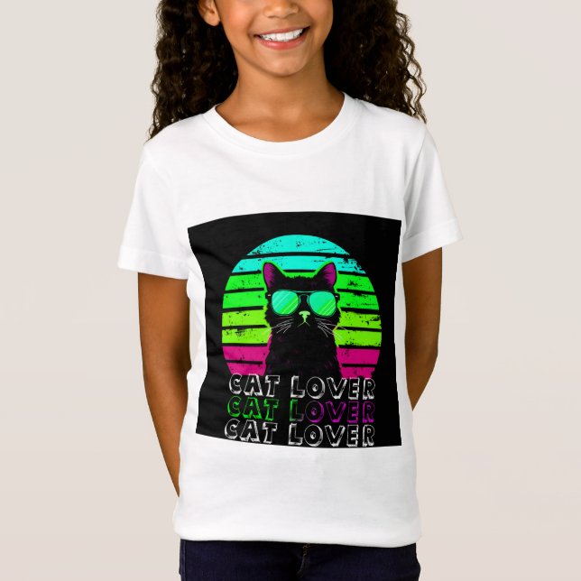 Girls Cat T - Shirt (Vorderseite)