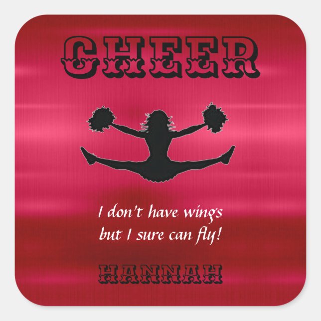 Girls Cheerleader Cheerleader Flyer Sticker (Vorderseite)