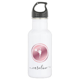 Girls Cheerleader Pink Rose Gold Cheer Thema Edelstahlflasche