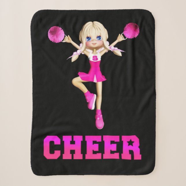 Girls Cheerleader Sherpa Blanket Sherpadecke (Vorderseite)