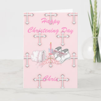 Girls Christening Wish Karte