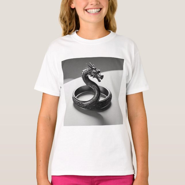 Girls Closing Template Dragon Girls Kinder T - Shi T-Shirt (Vorderseite)