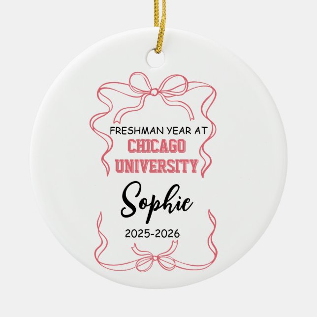 Girls College Ornament, University student Keramik Ornament (Vorne)