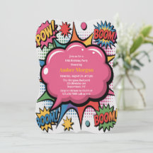 Girls’ Colorful Pop Art Birthday Party White