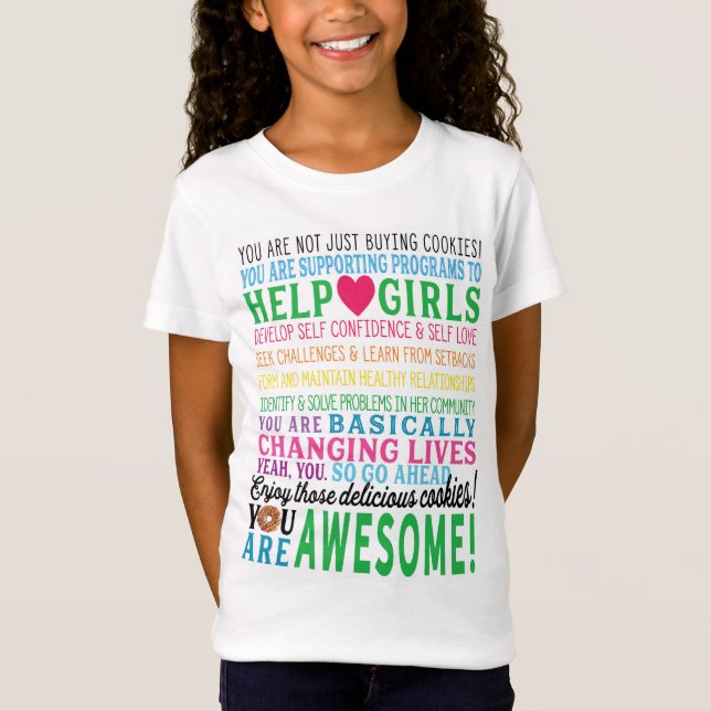 Girls Cookie Seller T - Shirt für Pfadfinder (Vorderseite)