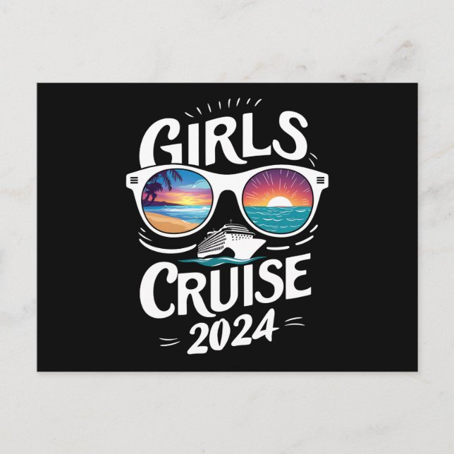 Girls Cruise Trip 2024 Urlaub Liebhaber Postkarte (Vorderseite)