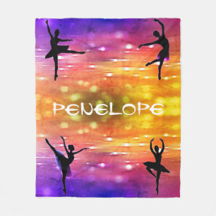 Girls Dance Multicolored Fleece Blanket