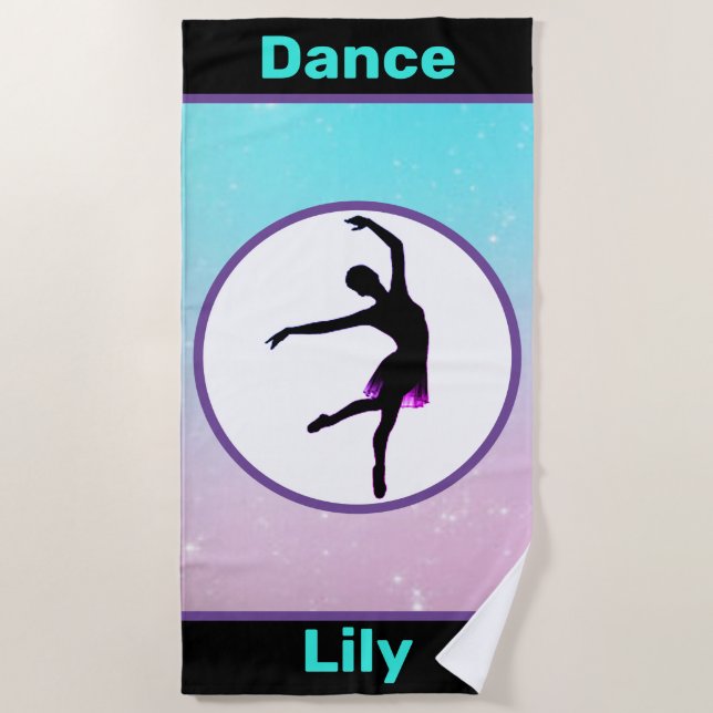Girls Dance Pastel Beach Handtuch (Vorderseite)