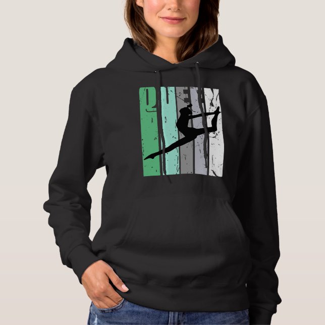 Girls Dance Queen Dance Retro Graphic Motivate Hoodie (Vorderseite)