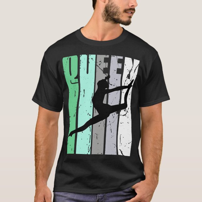 Girls Dance Queen Dance Retro Graphic Motivate T-Shirt (Vorderseite)