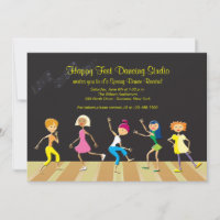 Girls Dancing Considérant Invitation