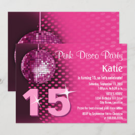 Girl's Disco Geburtstagsparty Einladung