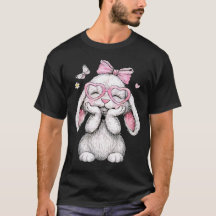 Girls Easter Cute Bunny Face Pink Easter Kids Todd