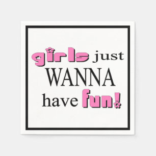 Girls einfach nur wollen Spaß Cocktail Napkin Serviette