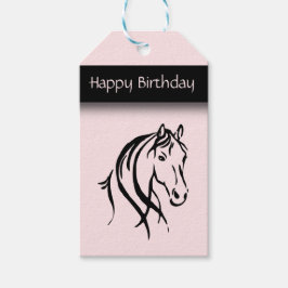 Girls Equine Birthday Geschenkanhänger