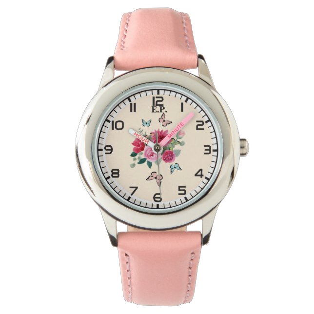 Girls eWatch - personalisieren mit Initialen Armbanduhr (Vorderseite)