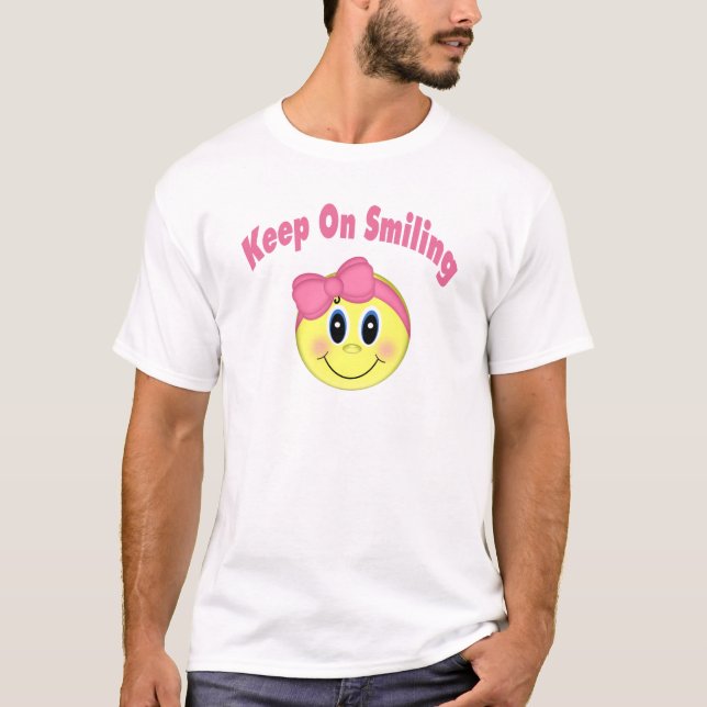 Girls Face Happy Chick T-Shirt (Vorderseite)