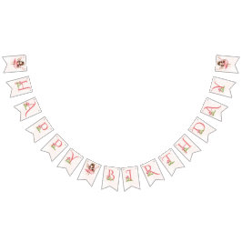 Girl's Fairy Happy Birthday Letters All Ages Wimpelkette