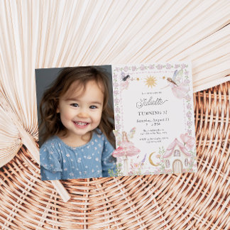 Girls Fairy Magical Garden Jegliches Alter Geburts Einladung