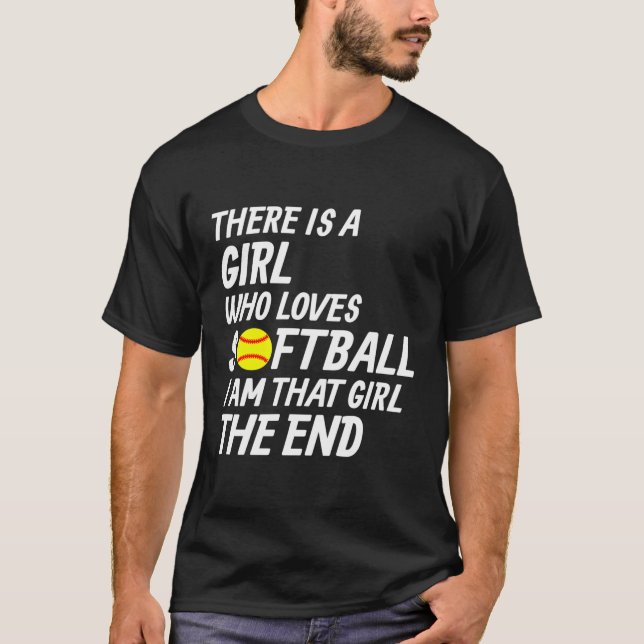 Girls Fastpech Player Funny Softball T-Shirt (Vorderseite)